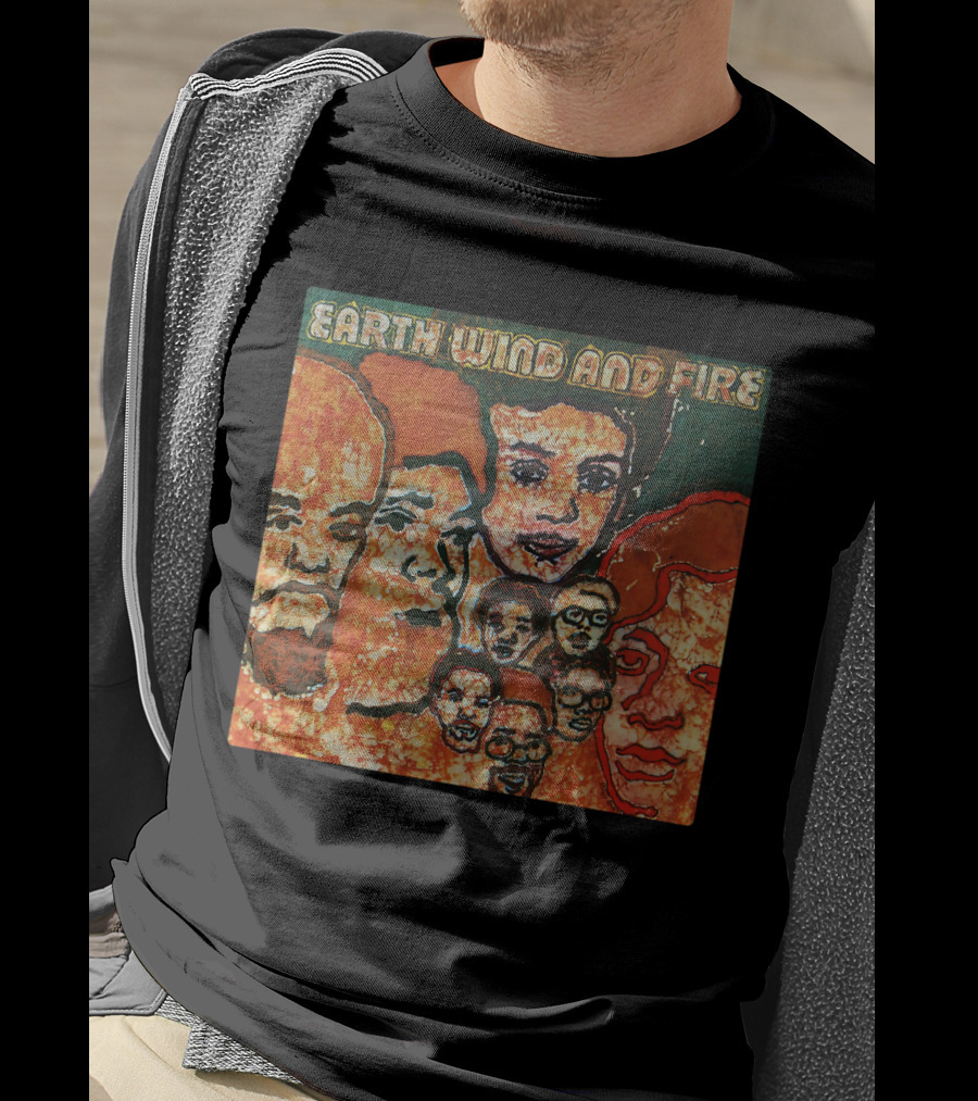Earth Wind And Fire Album Cover Art Faces T-Shirt