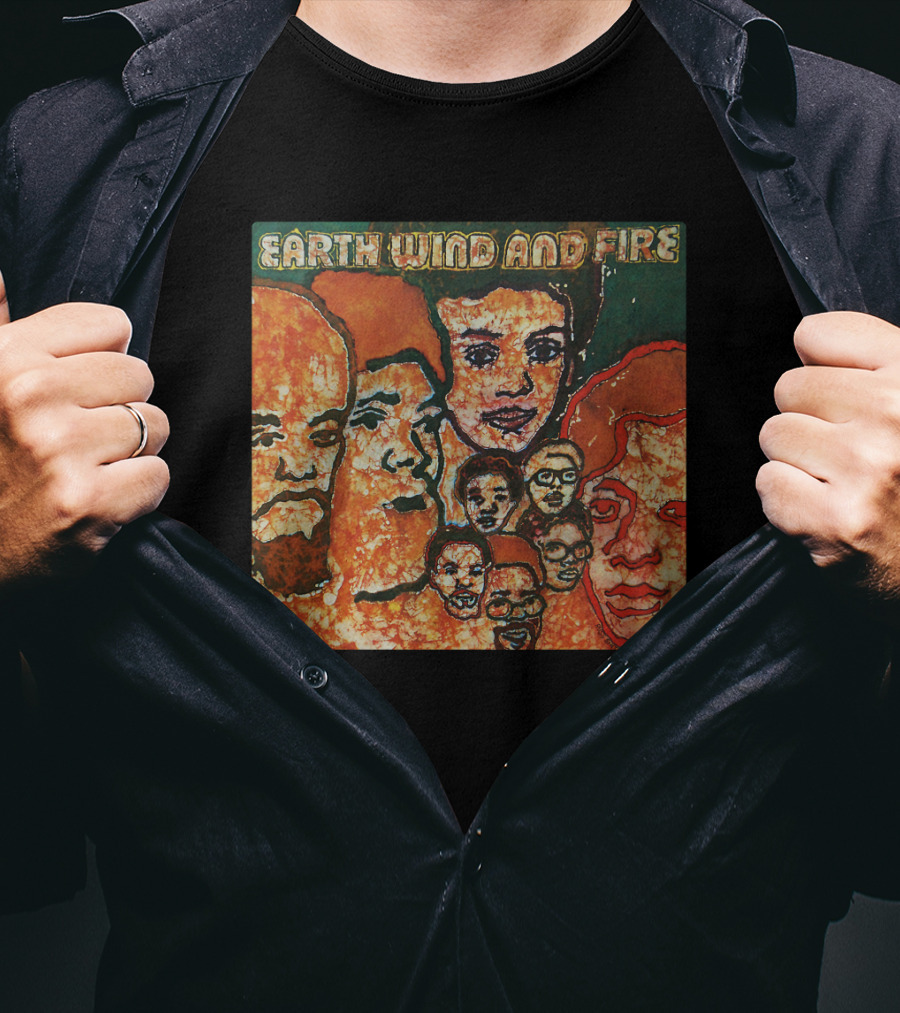 Earth Wind And Fire Album Cover Art Faces T-Shirt