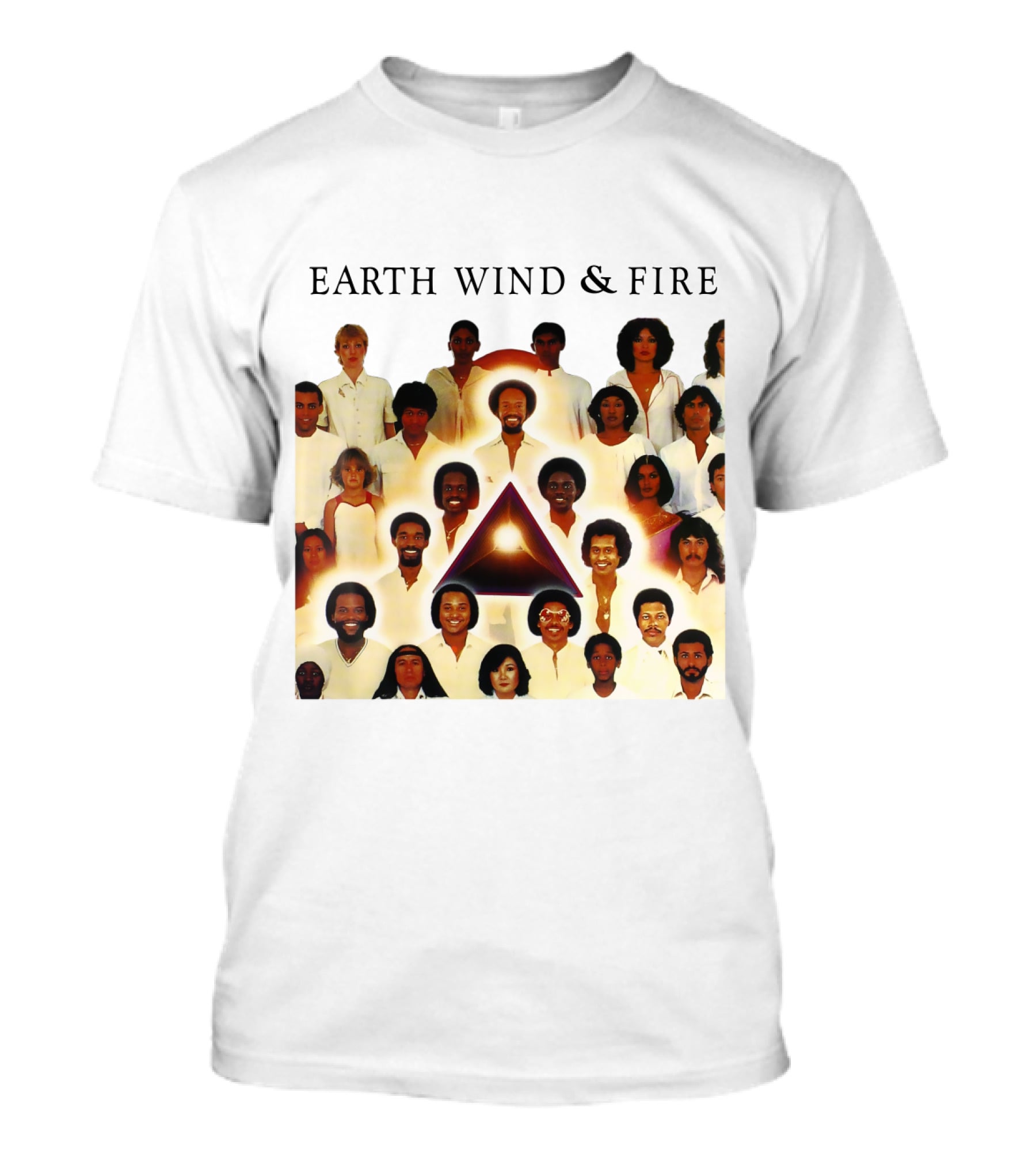 Earth Wind & Fire Classic Band Photo Collage T-Shirt