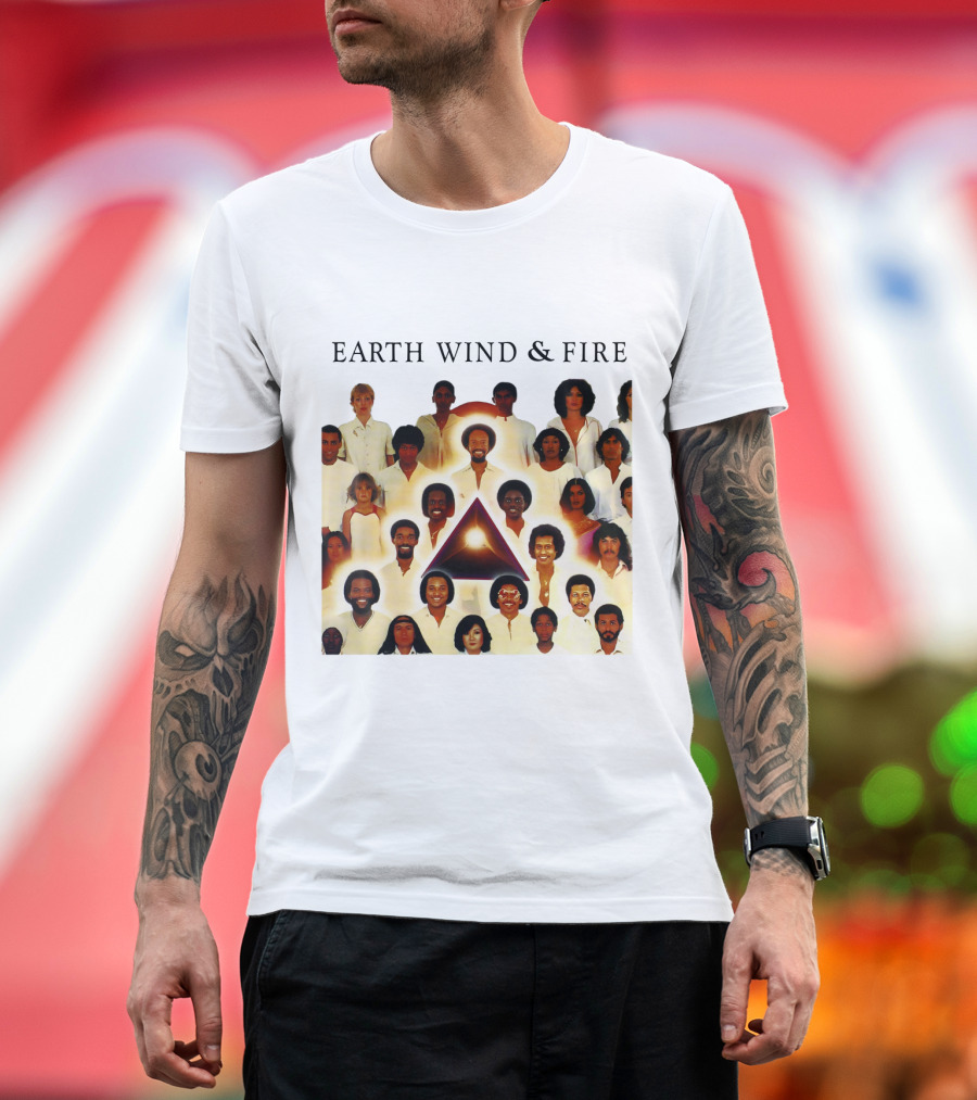 Earth Wind & Fire Classic Band Photo Collage T-Shirt