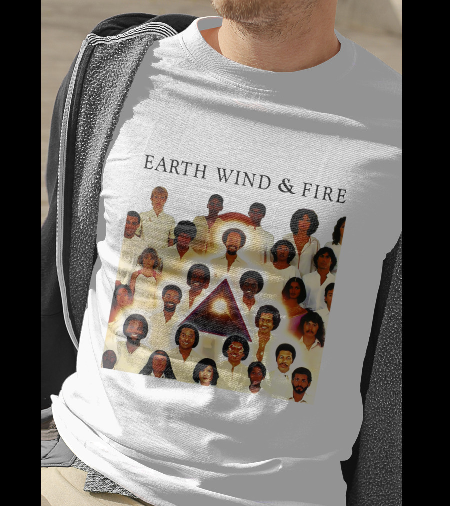 Earth Wind & Fire Classic Band Photo Collage T-Shirt