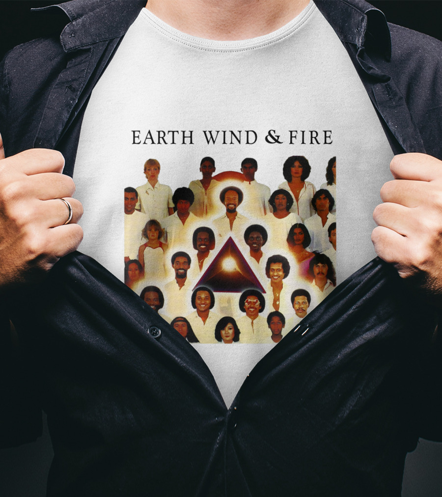 Earth Wind & Fire Classic Band Photo Collage T-Shirt