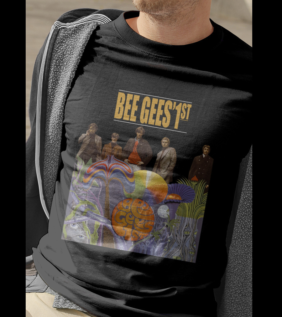 Bee Gees' 1St Psychedelic Album Cover With Band T-Shirt