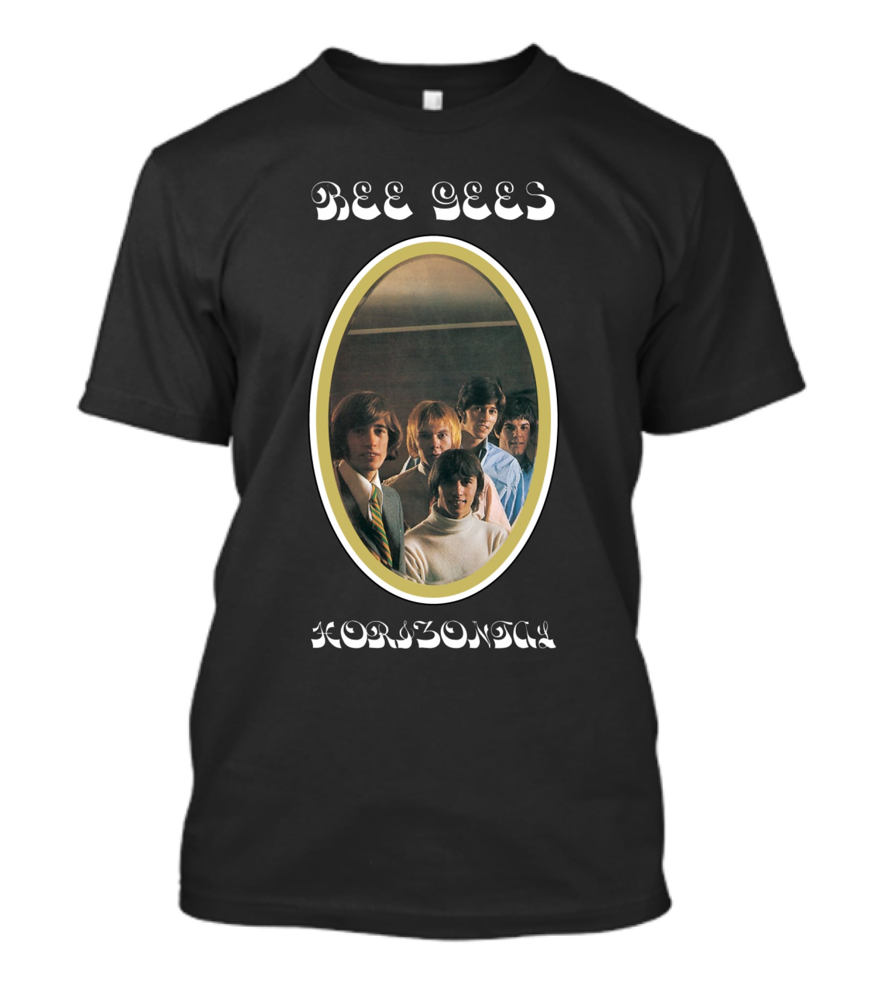 Bee Gees Horizontal Album Cover T-Shirt