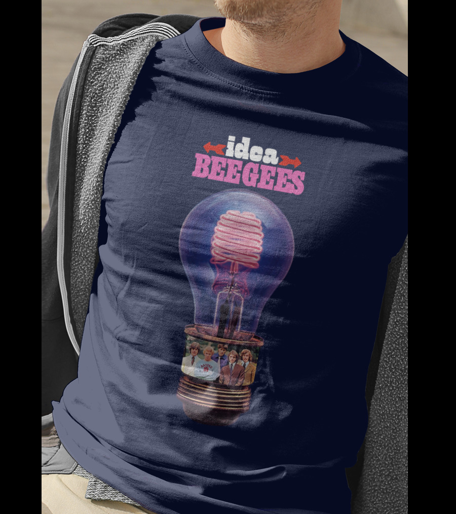 Idea Bee Gees Light Bulb Neon Photographic Group T-Shirt