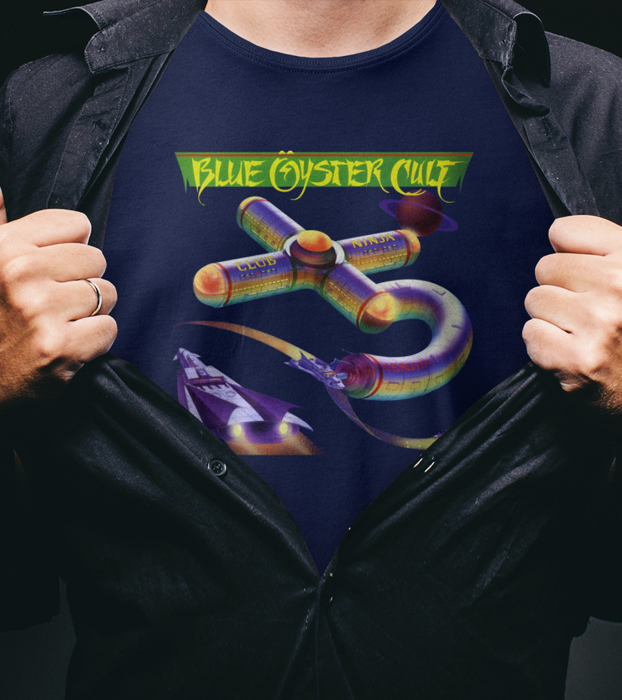 Blue Öyster Cult Club Ninja Spaceship T-Shirt