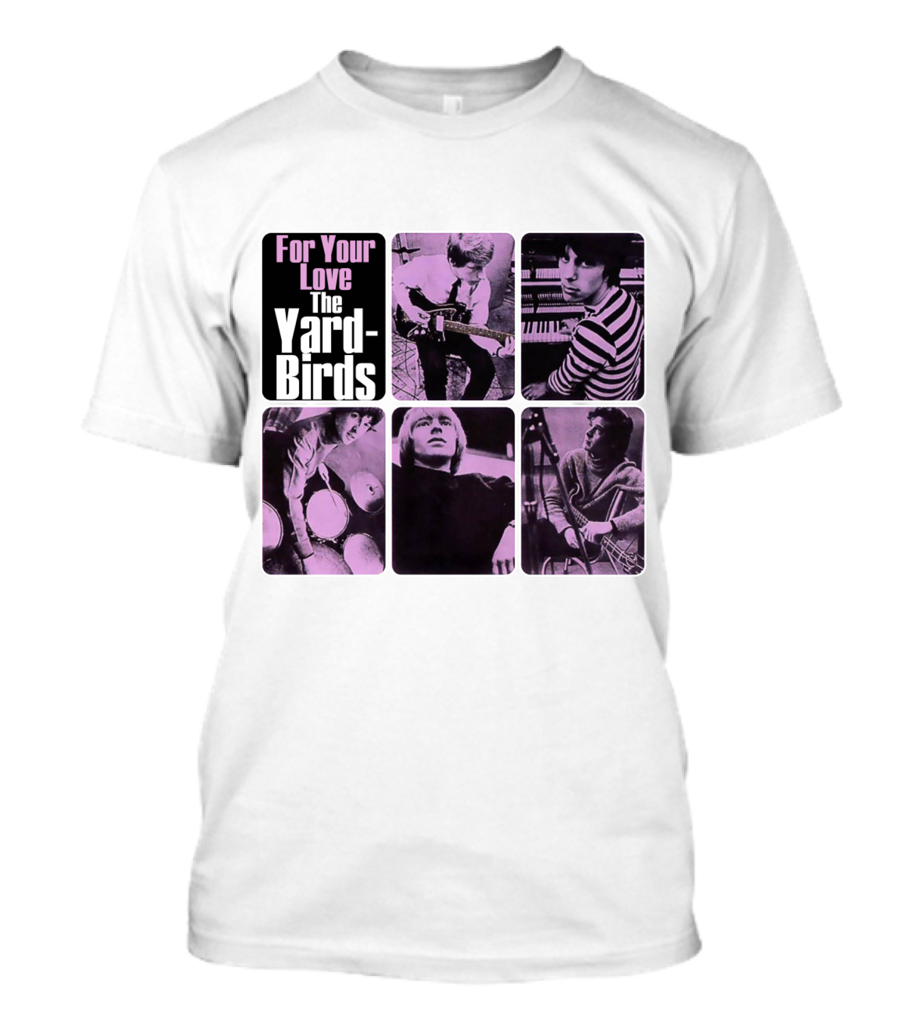 For Your Love The Yardbirds Retro Music Collage T-Shirt