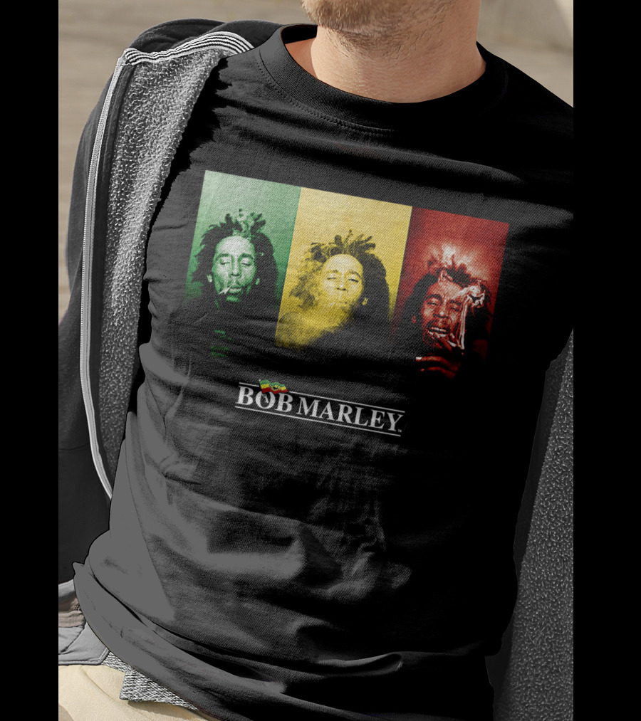 Bob Marley Rasta Tricolor Smoke T-Shirt