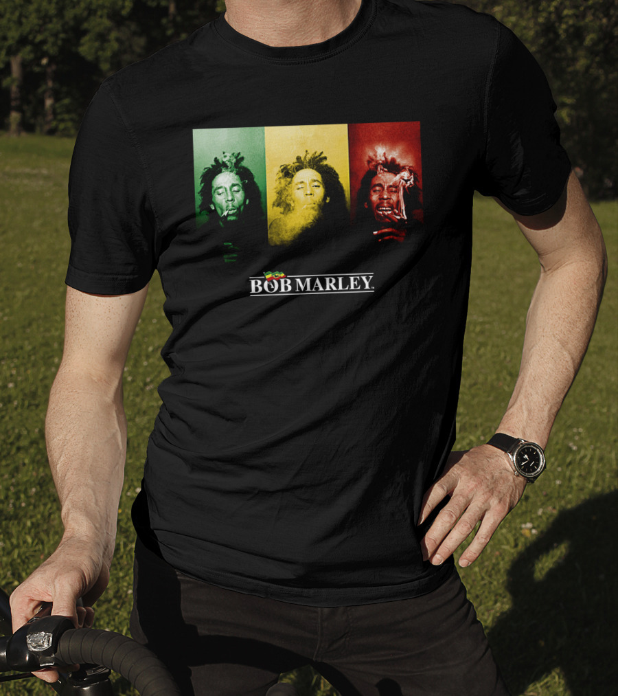 Bob Marley Rasta Tricolor Smoke T-Shirt