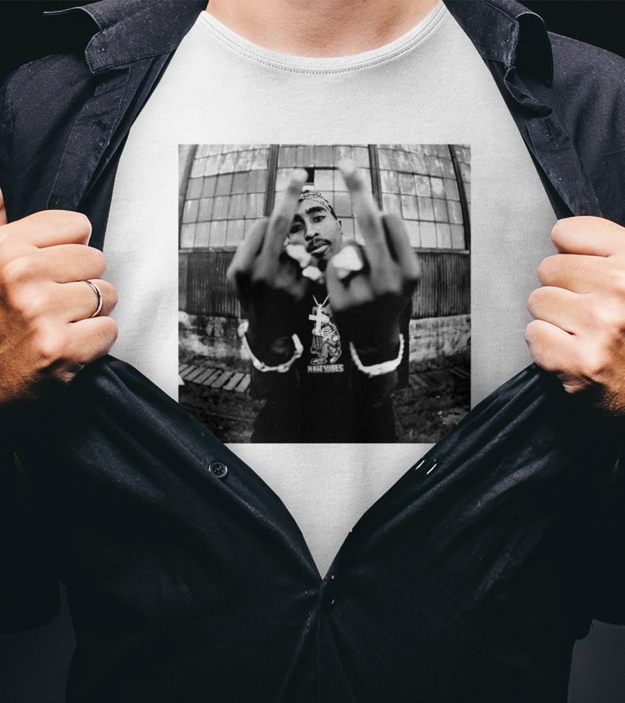 Makaveli Bandana Ring Finger Gesture T-Shirt