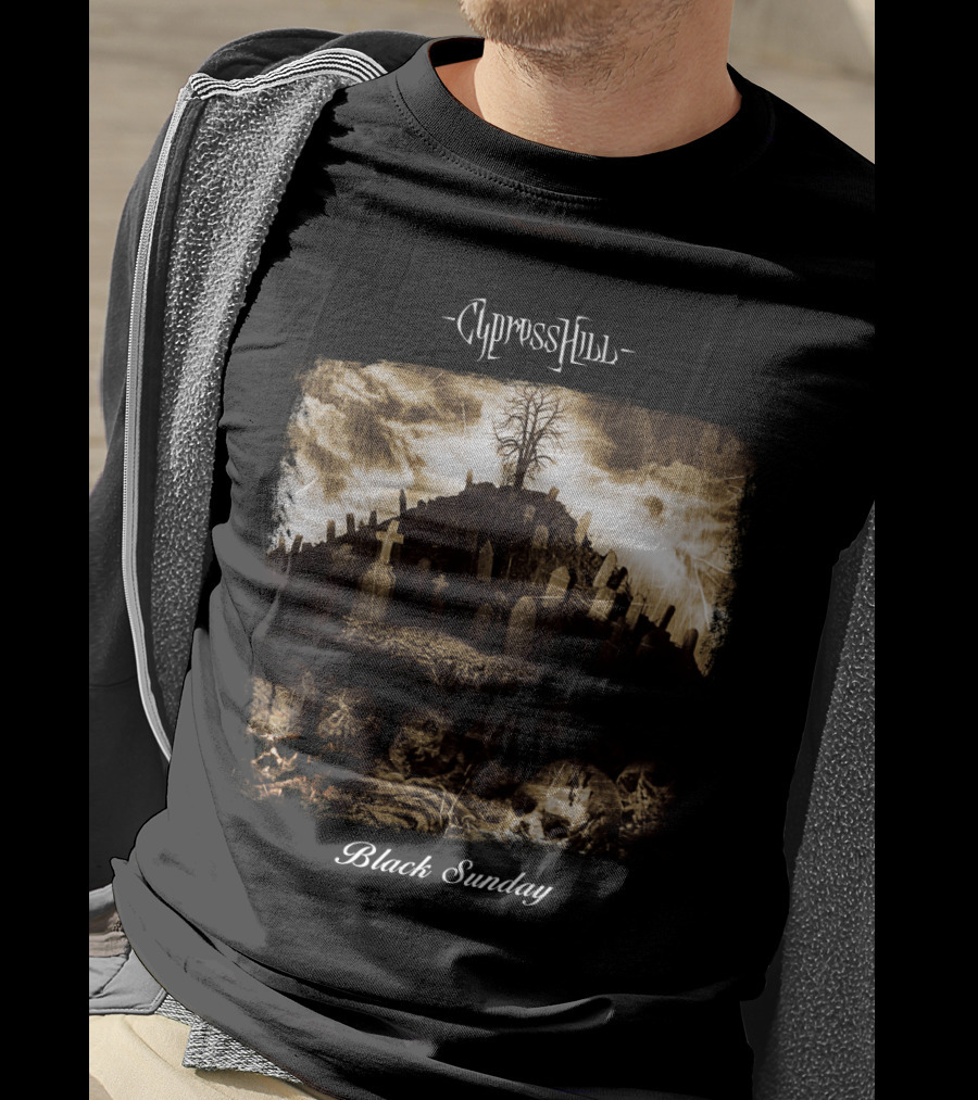 Cypress Hill Black Sunday Graveyard Scene T-Shirt
