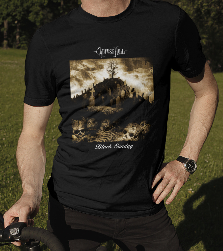 Cypress Hill Black Sunday Graveyard Skulls T-Shirt