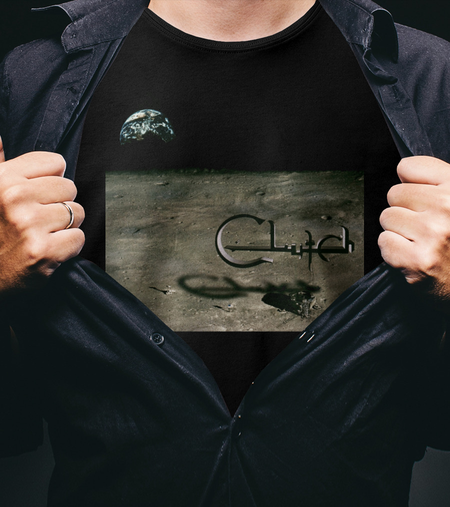 Clutch Earth Moon Landscape T-Shirt