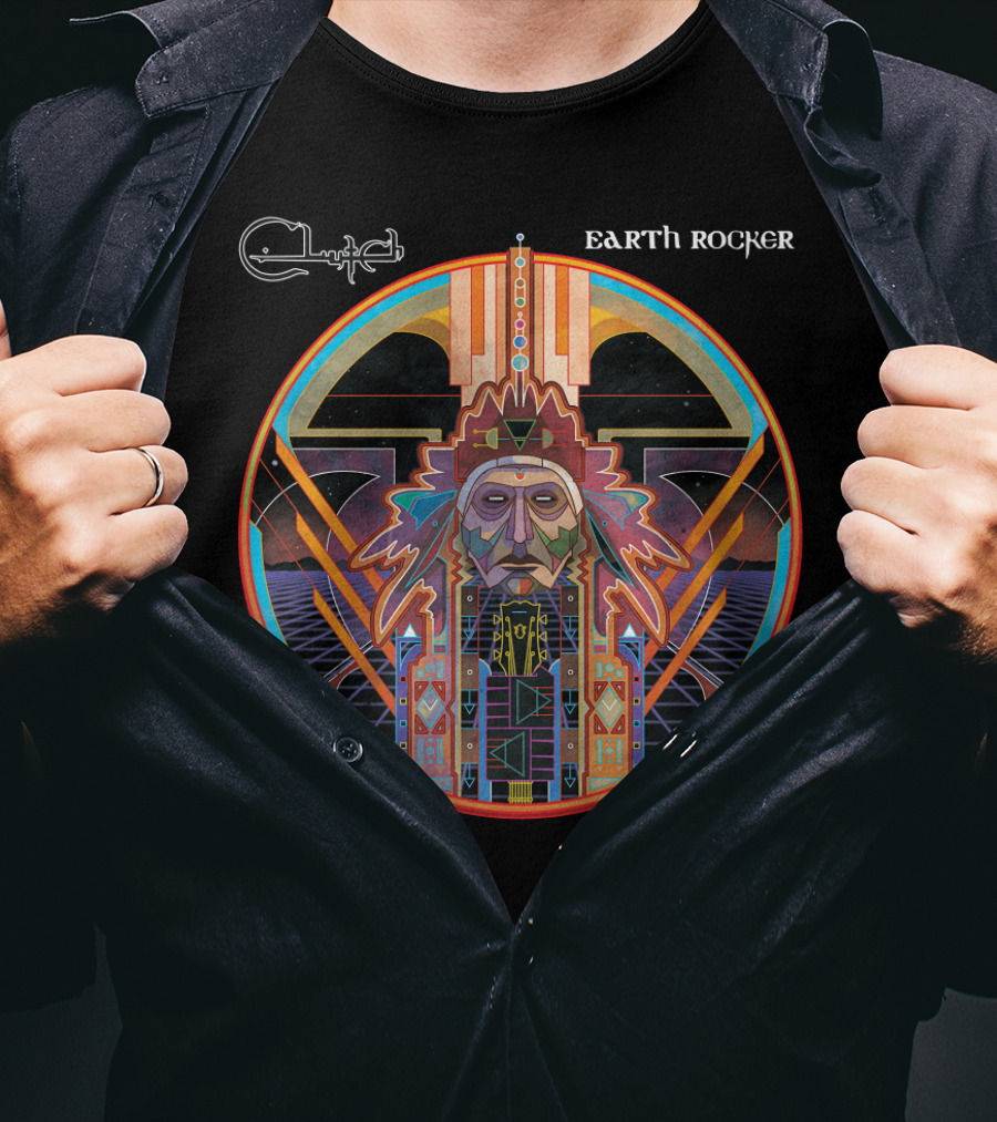Clutch Earth Rocker Psychedelic Album Art T-Shirt