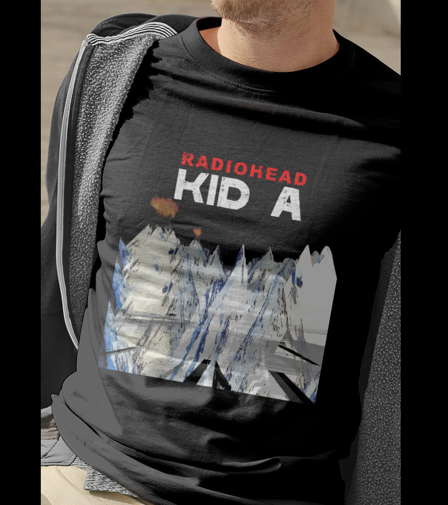 Radiohead Kid A Snow-Capped Mountain Explosion Scene T-Shirt