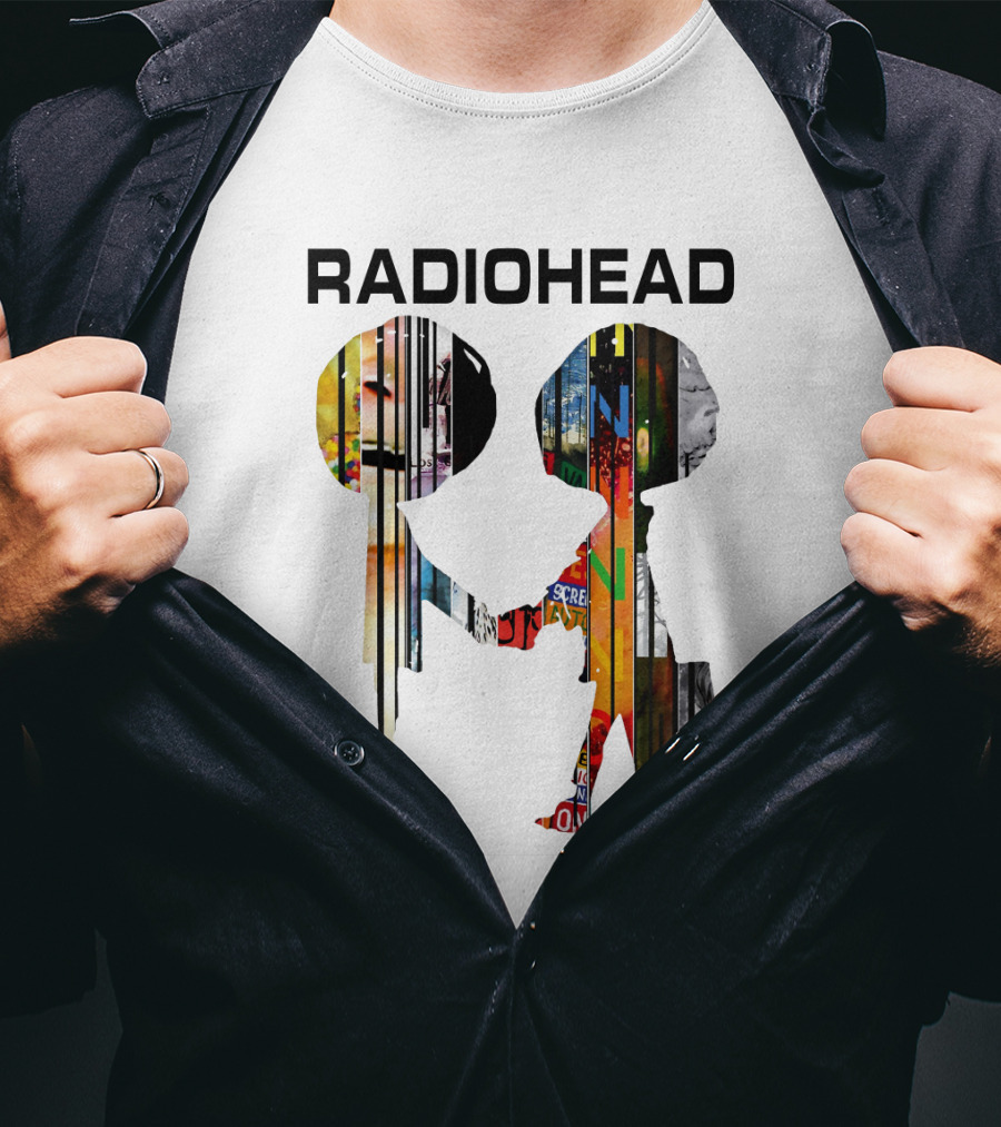 Radiohead Album Artwork Silhouettes Collage T-Shirt