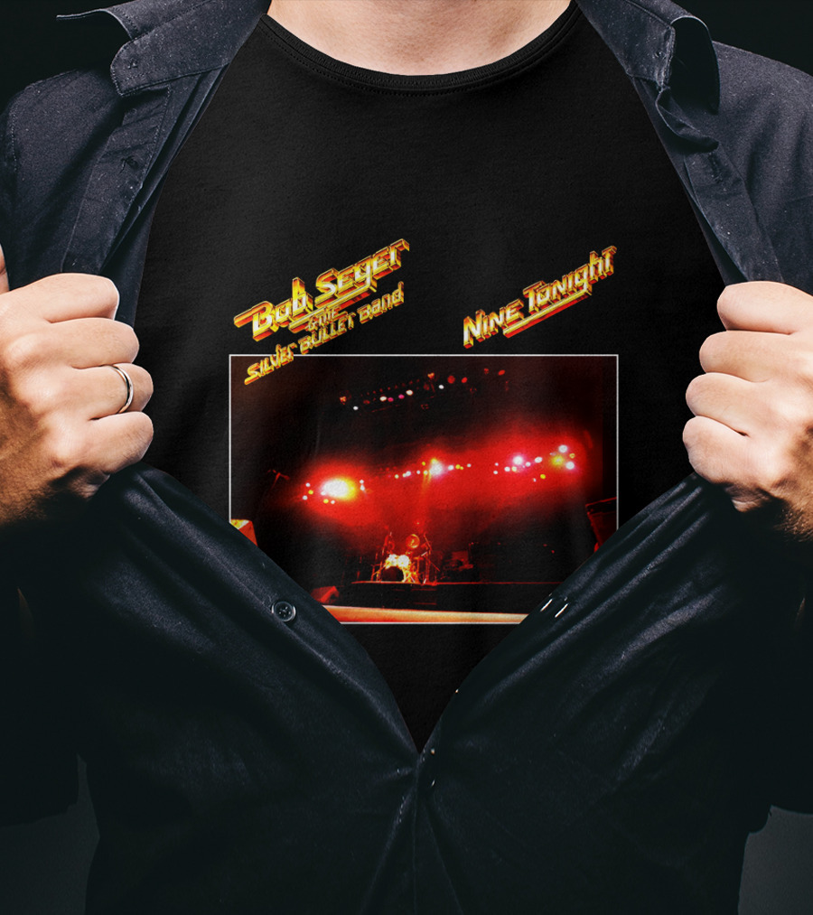Bob Seger & The Silver Bullet Band Nine Tonight Concert Lights T-Shirt