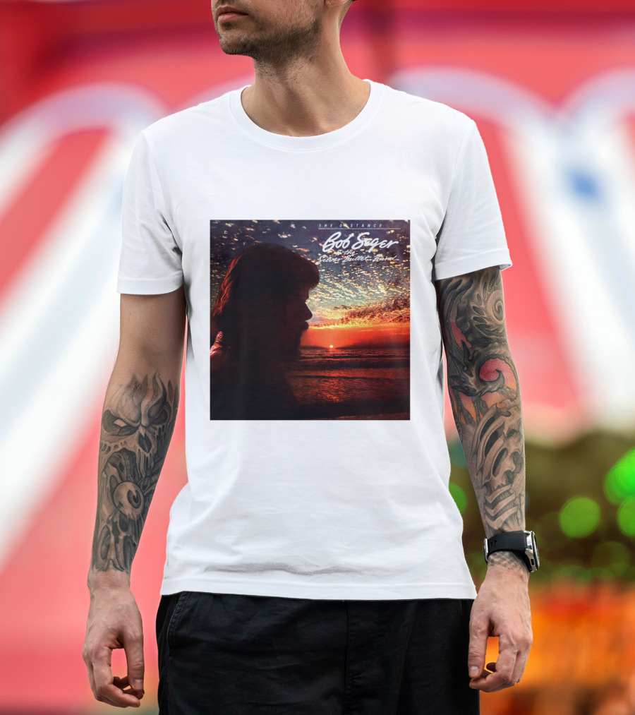 Bob Seger Against The Wind The Distance Album Cover Sunset Silhouette T-Shirt
