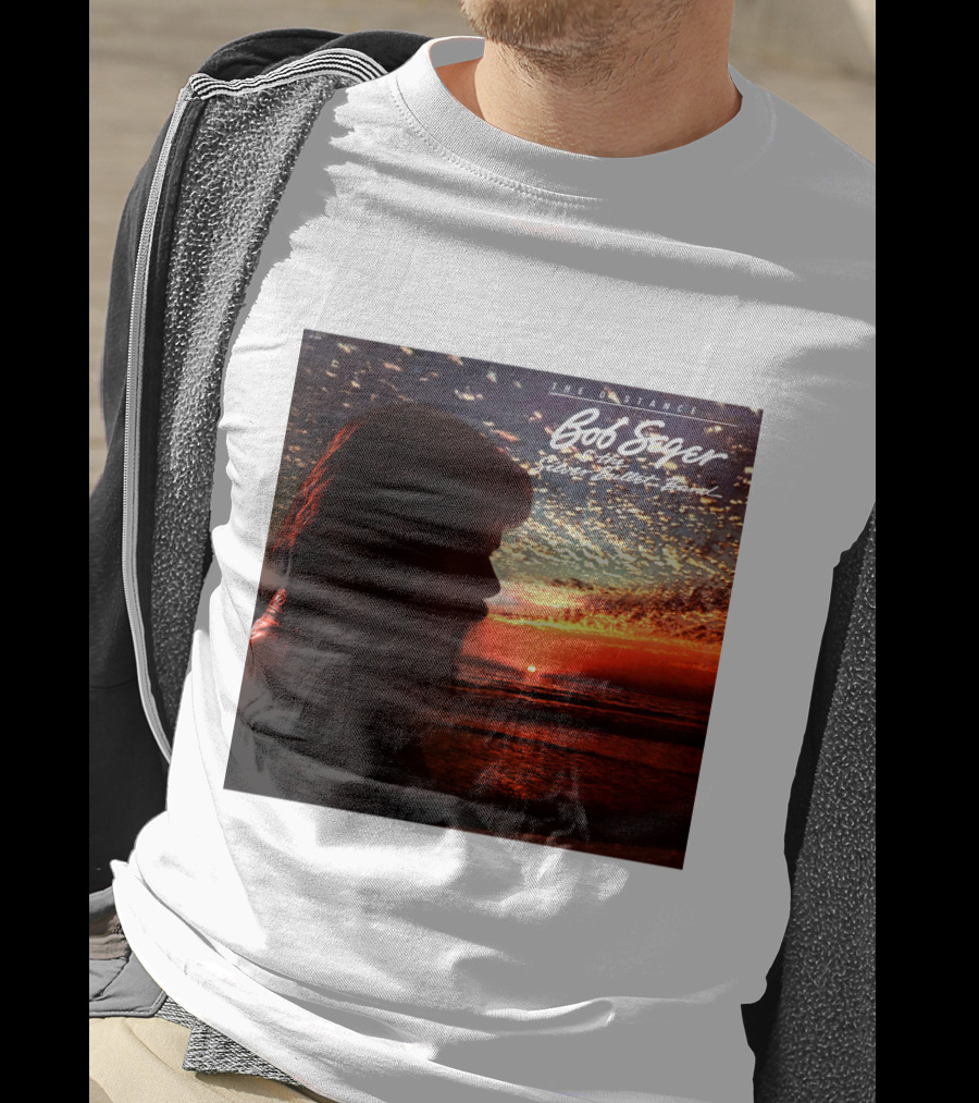 Bob Seger Against The Wind The Distance Album Cover Sunset Silhouette T-Shirt