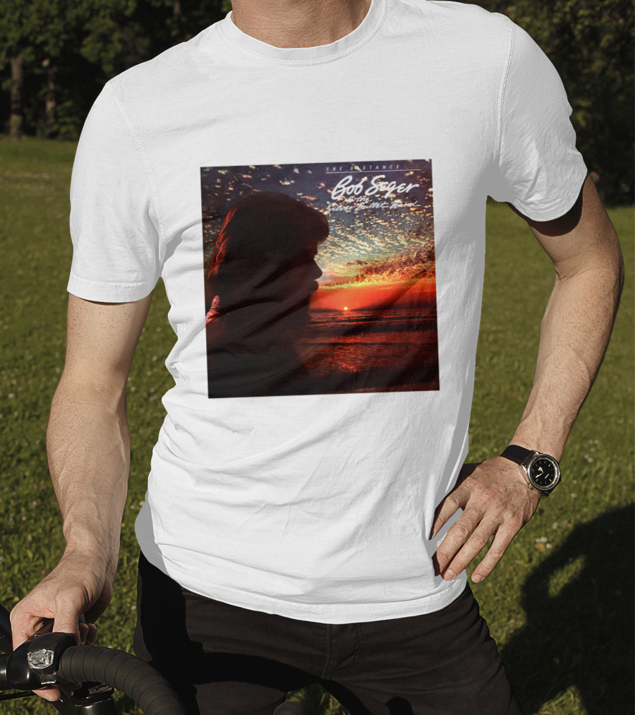 Bob Seger Against The Wind The Distance Album Cover Sunset Silhouette T-Shirt