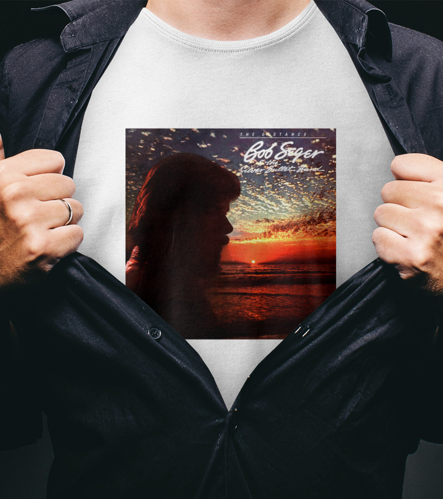 Bob Seger Against The Wind The Distance Album Cover Sunset Silhouette T-Shirt
