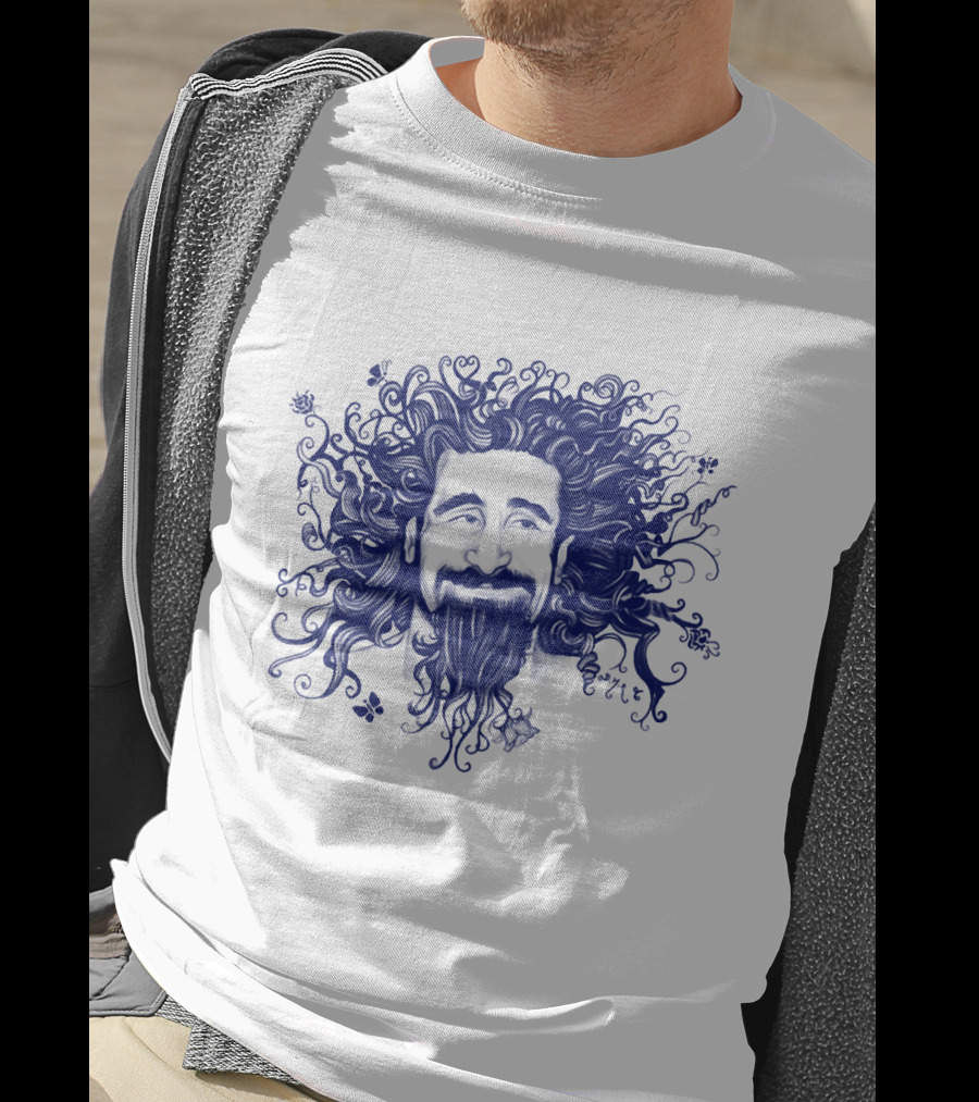 Soad Serj Tankian Psychedelic Blue Illustration T-Shirt