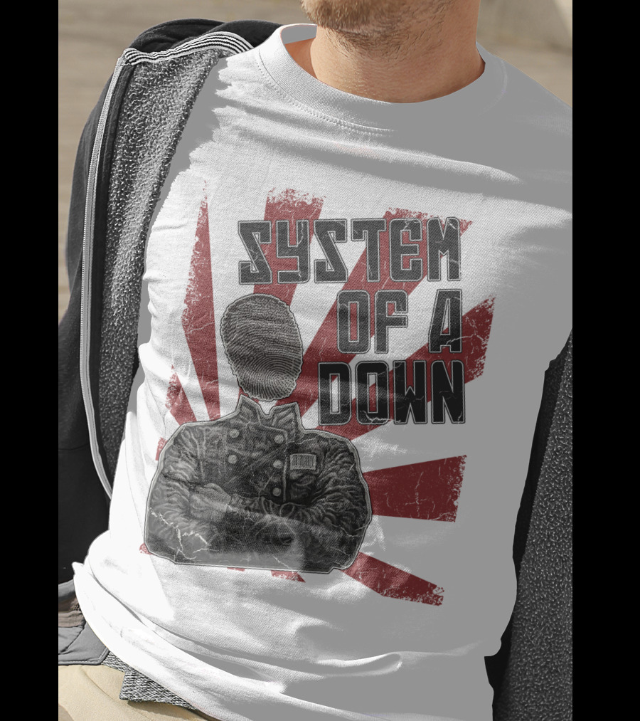 System Of A Down Fingerprint Face Soldier T-Shirt