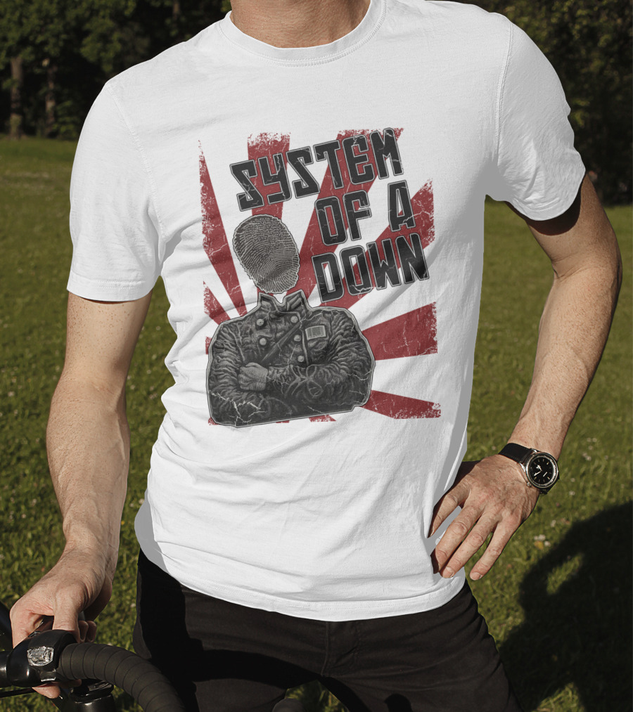 System Of A Down Fingerprint Face Soldier T-Shirt