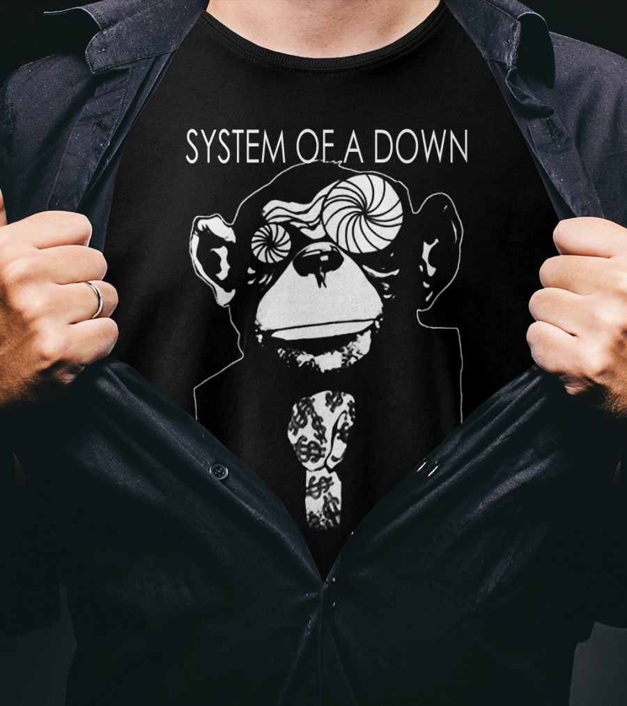 System Of A Down Optical Spiral Monkey T-Shirt