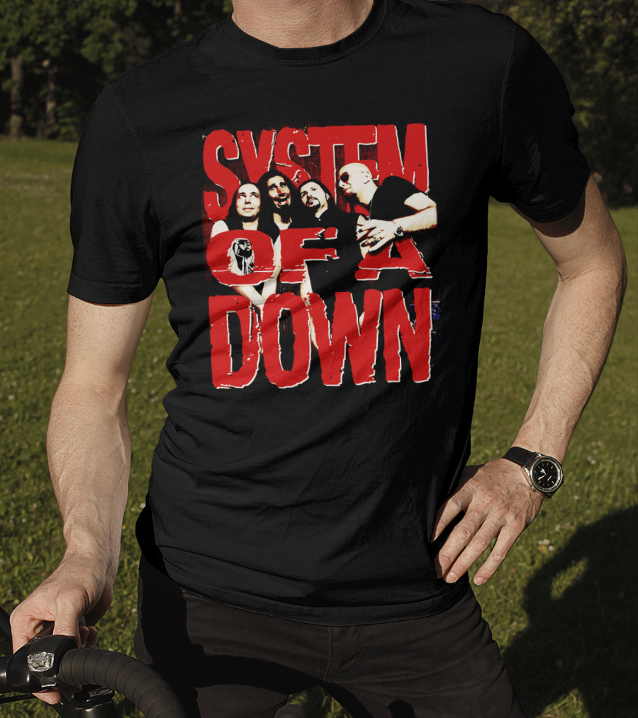 System Of A Down Band Members Red T-Shirt