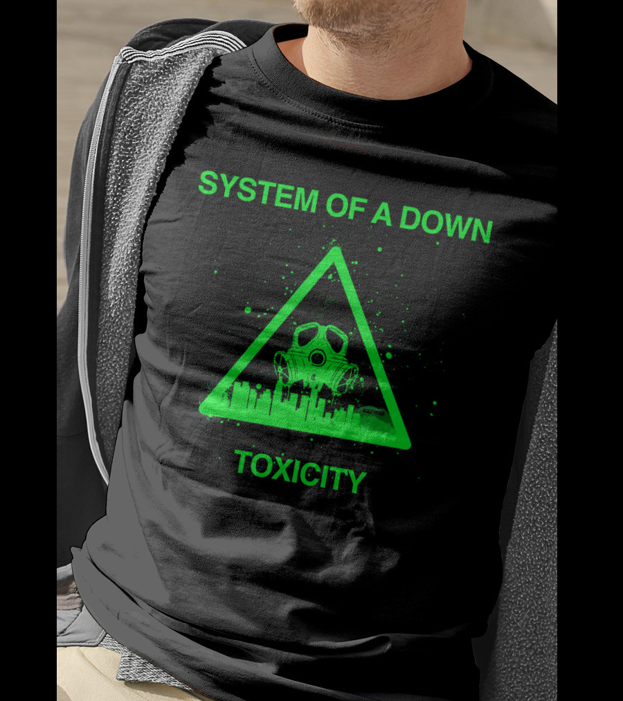 System Of A Down Toxicity Gas Mask Triangle T-Shirt