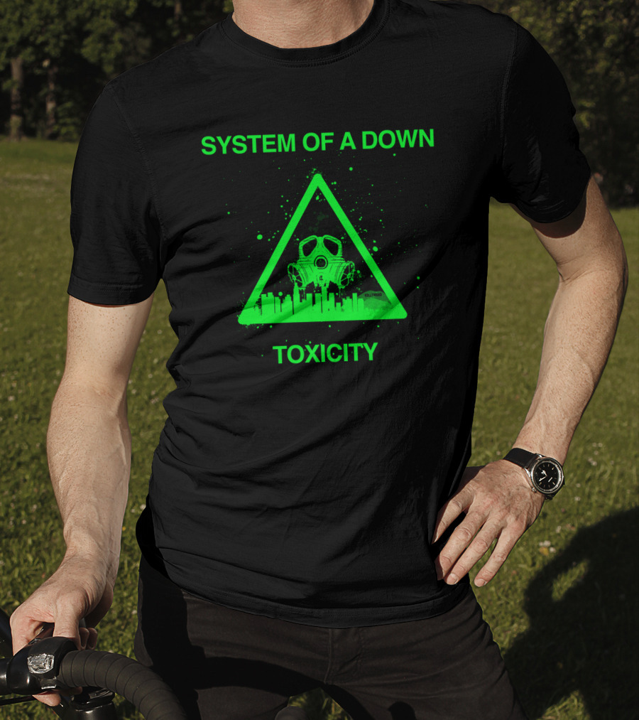System Of A Down Toxicity Gas Mask Triangle T-Shirt