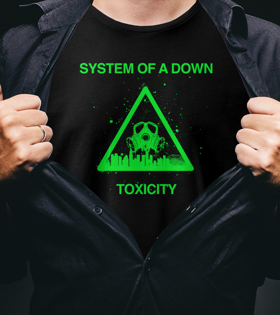 System Of A Down Toxicity Gas Mask Triangle T-Shirt
