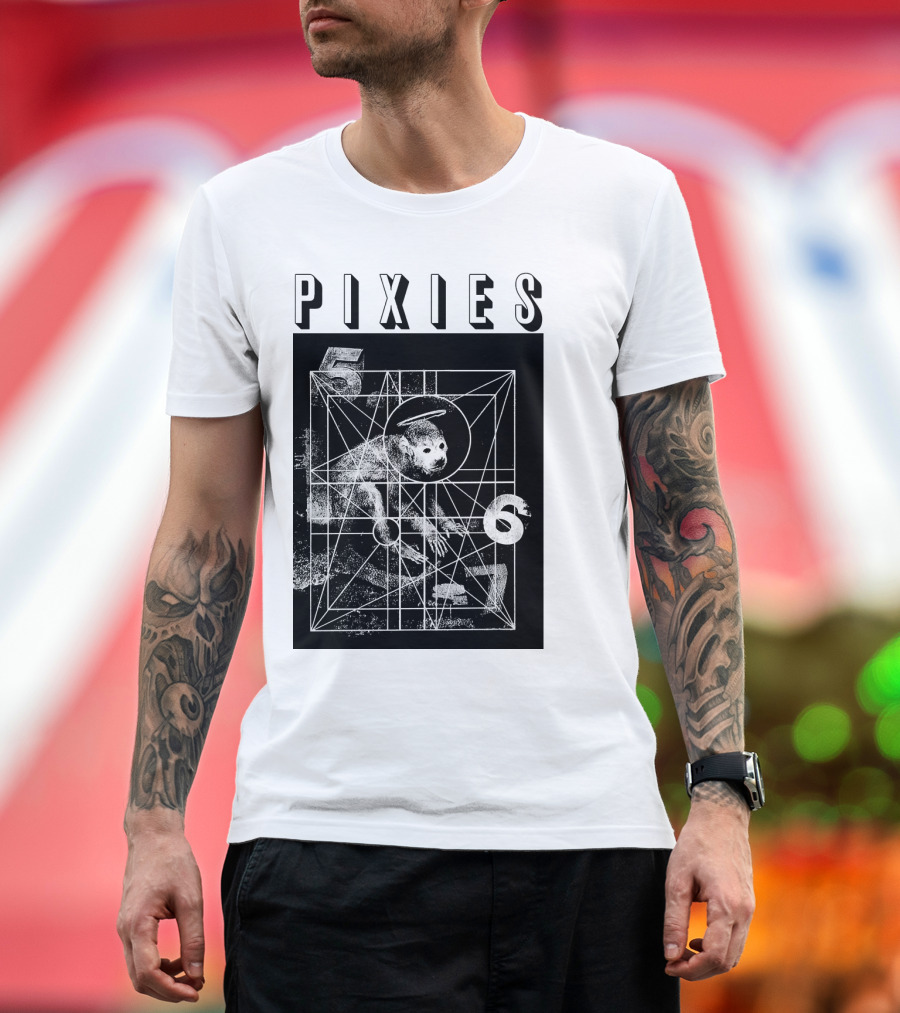 Pixies Geometric Monkey Design 567 T-Shirt