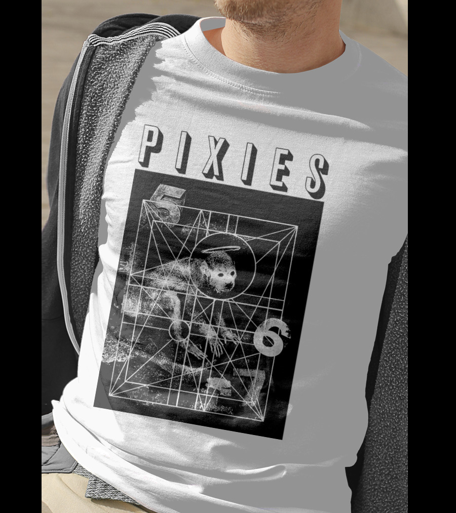 Pixies Geometric Monkey Design 567 T-Shirt