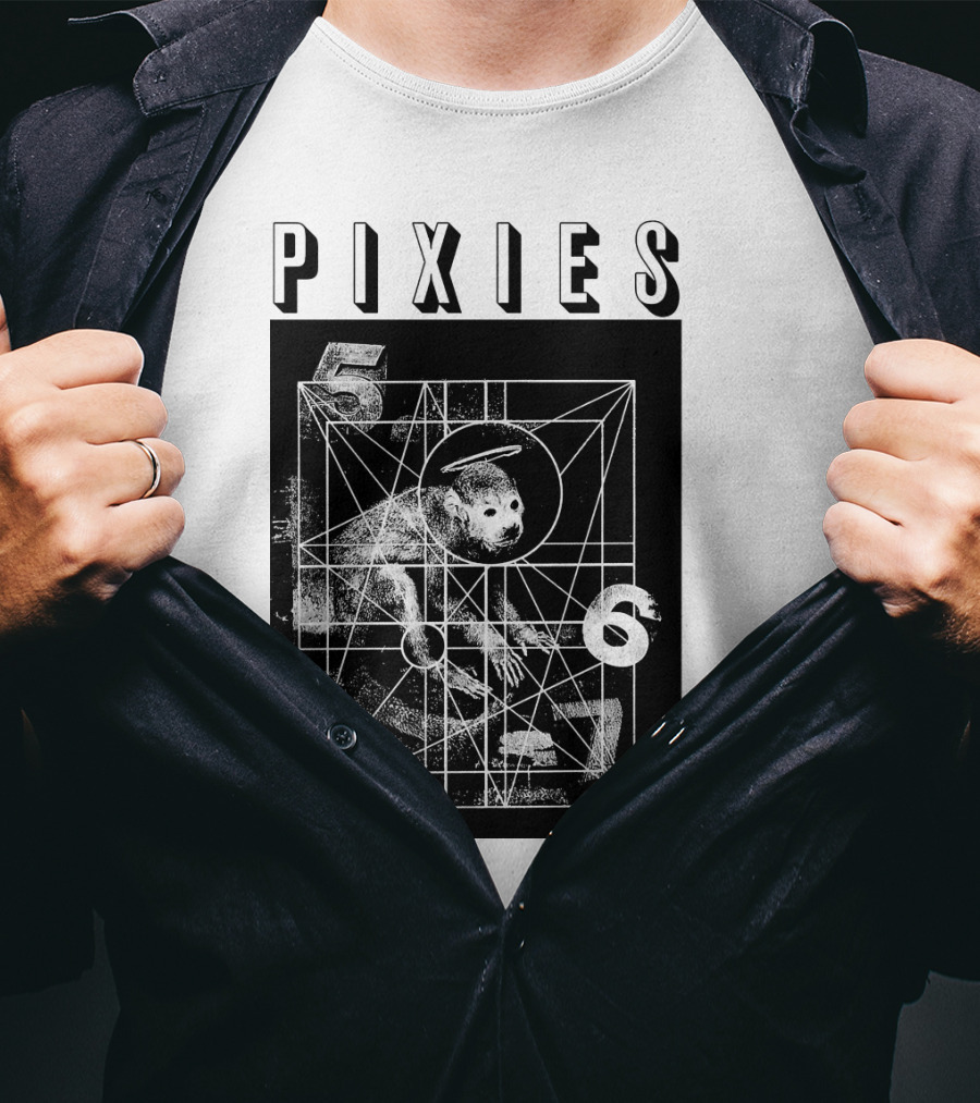 Pixies Geometric Monkey Design 567 T-Shirt