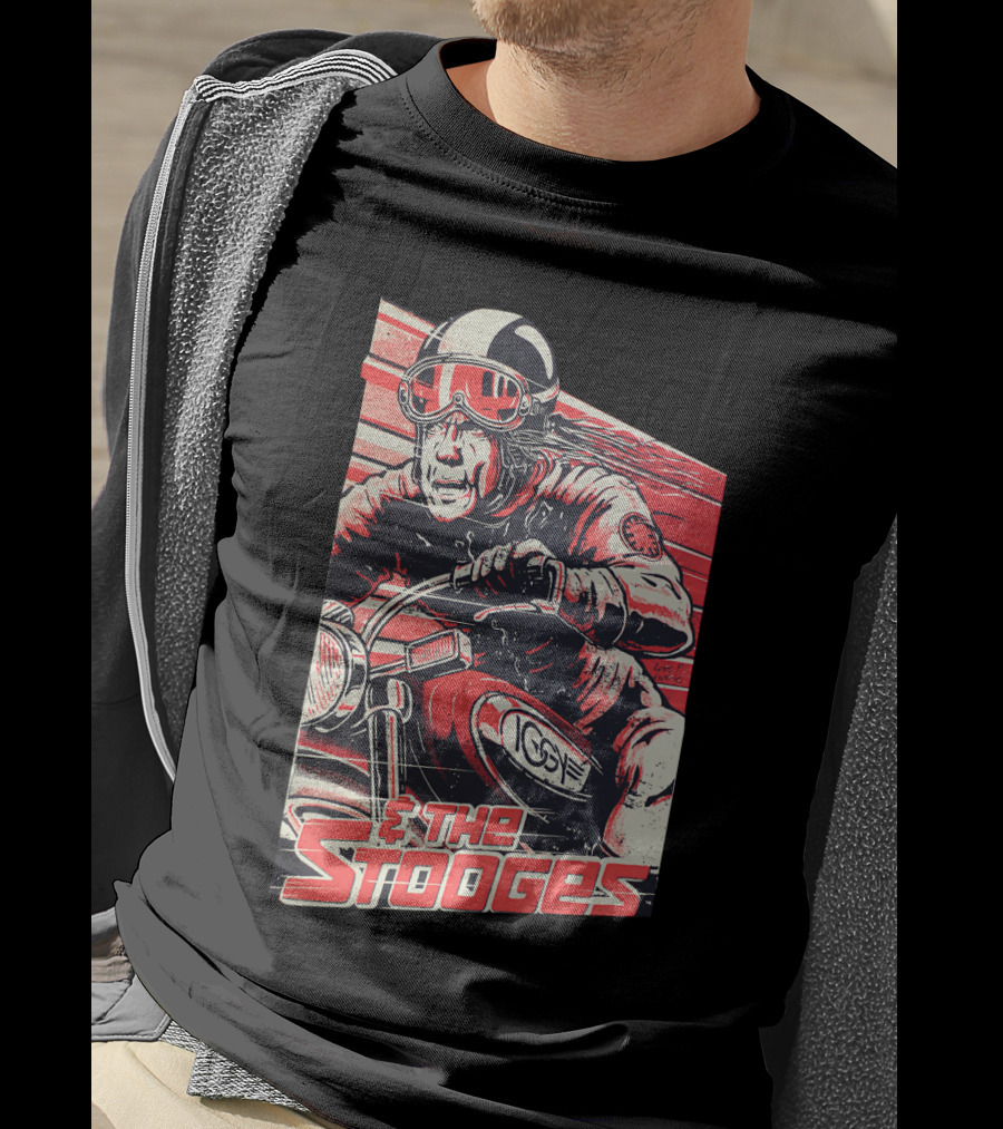 Iggy & The Stooges Motorcycle Racer Retro Art T-Shirt