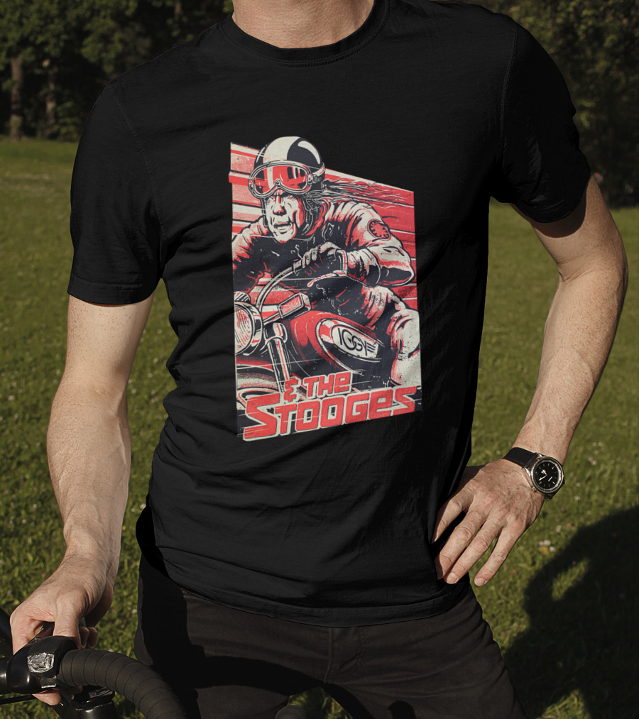 Iggy & The Stooges Motorcycle Racer Retro Art T-Shirt