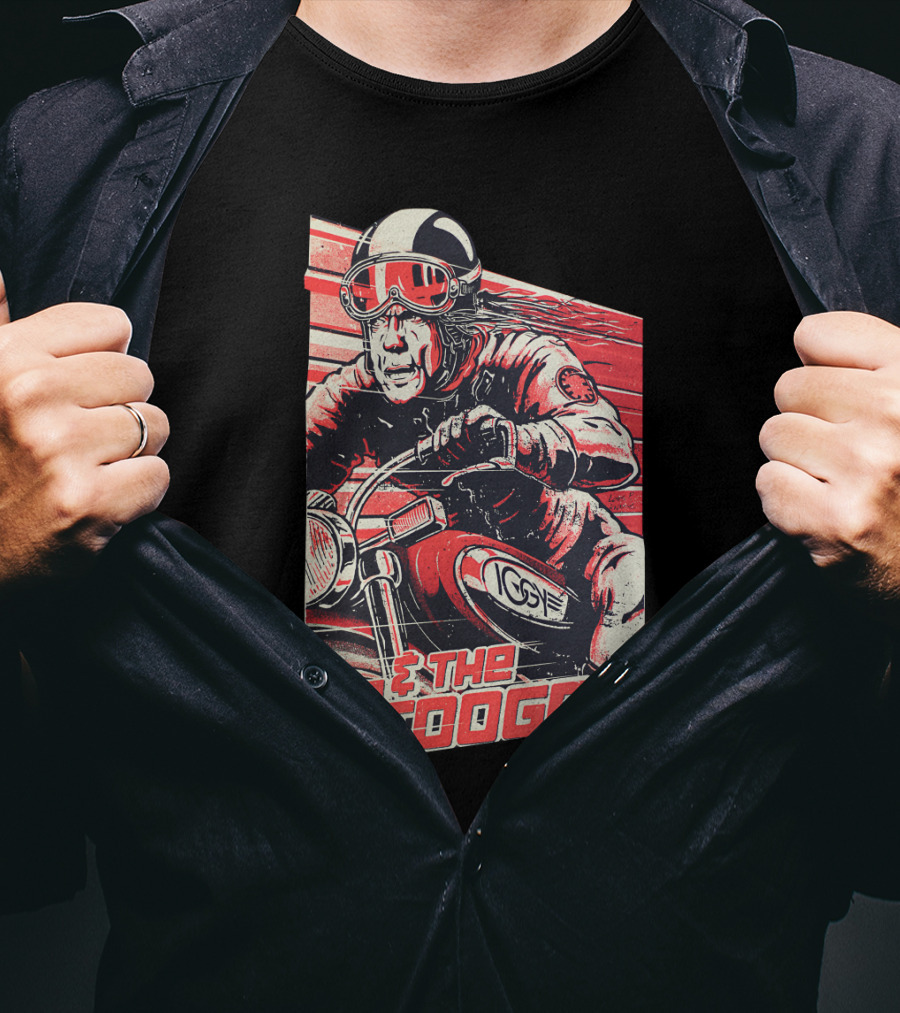 Iggy & The Stooges Motorcycle Racer Retro Art T-Shirt