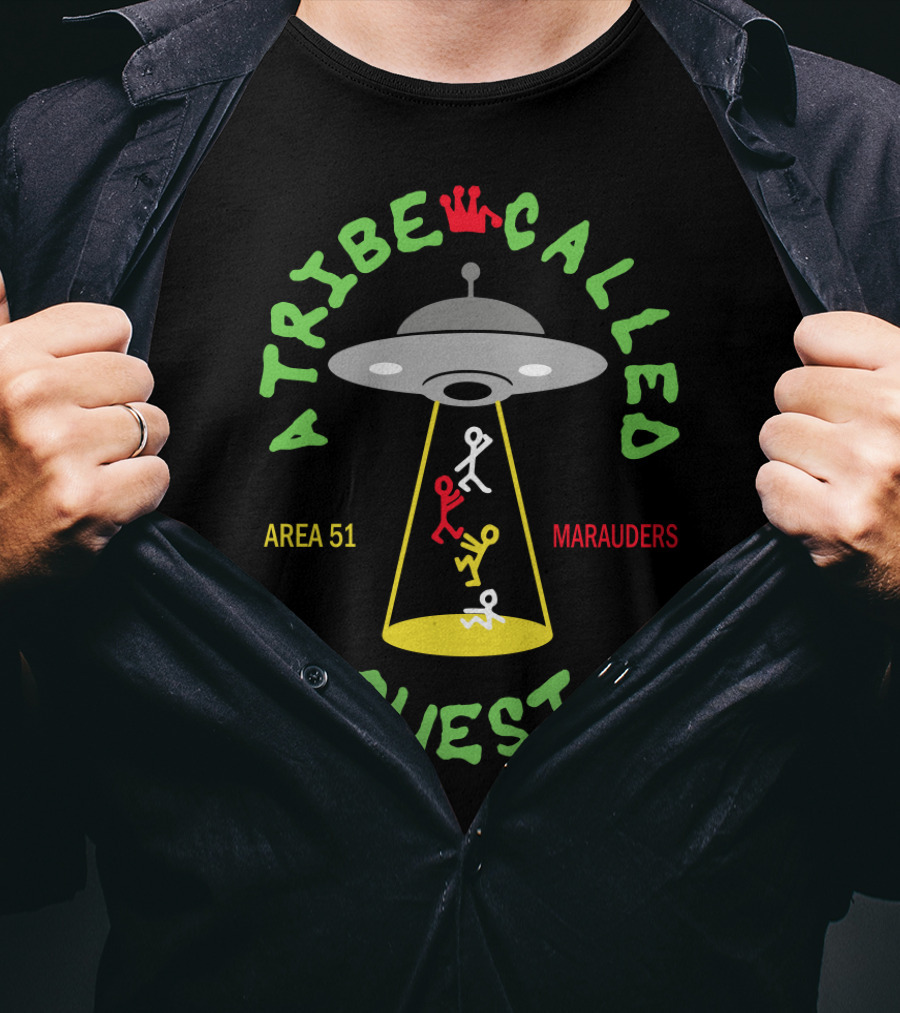 A Tribe Called Quest Area 51 Marauders Ufo Crown Iconic References T-Shirt