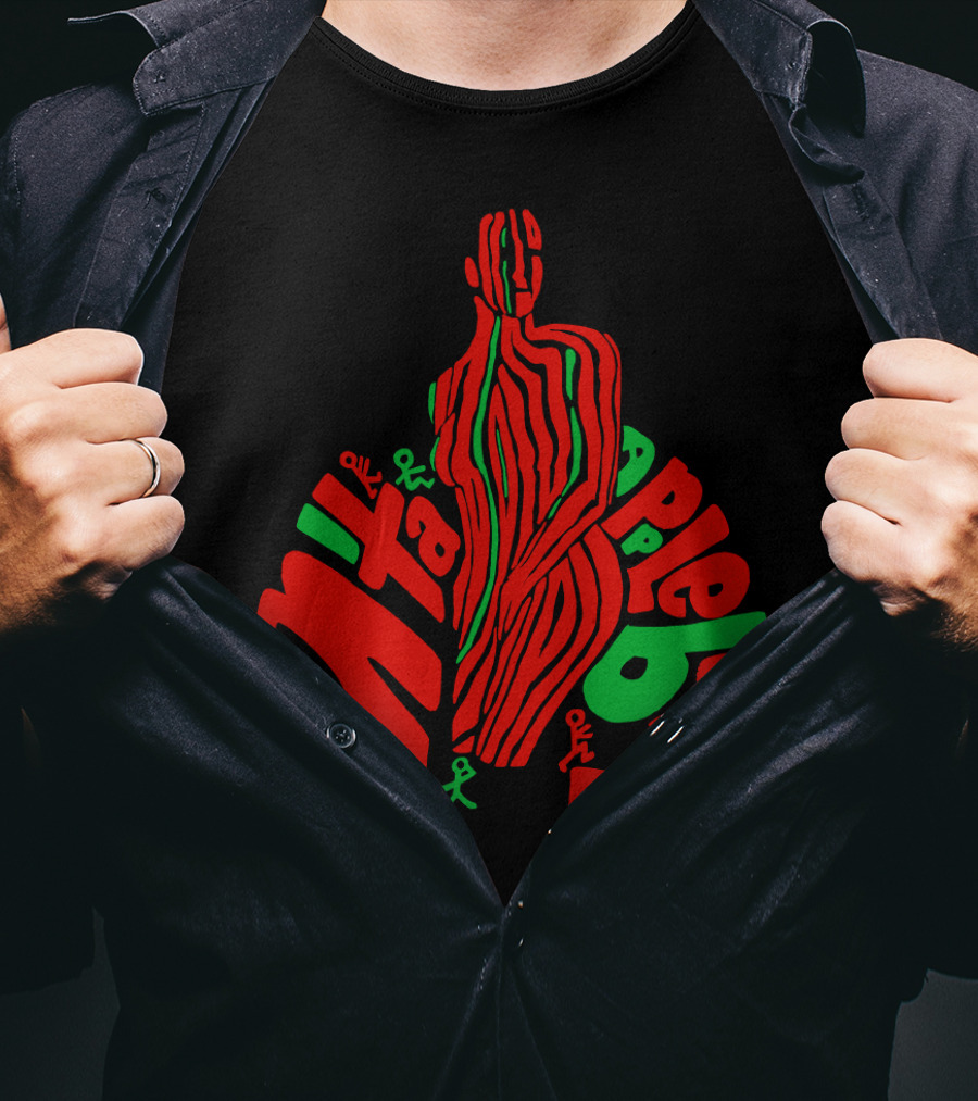 Atcq Bonita Applebum Red Green Figure T-Shirt
