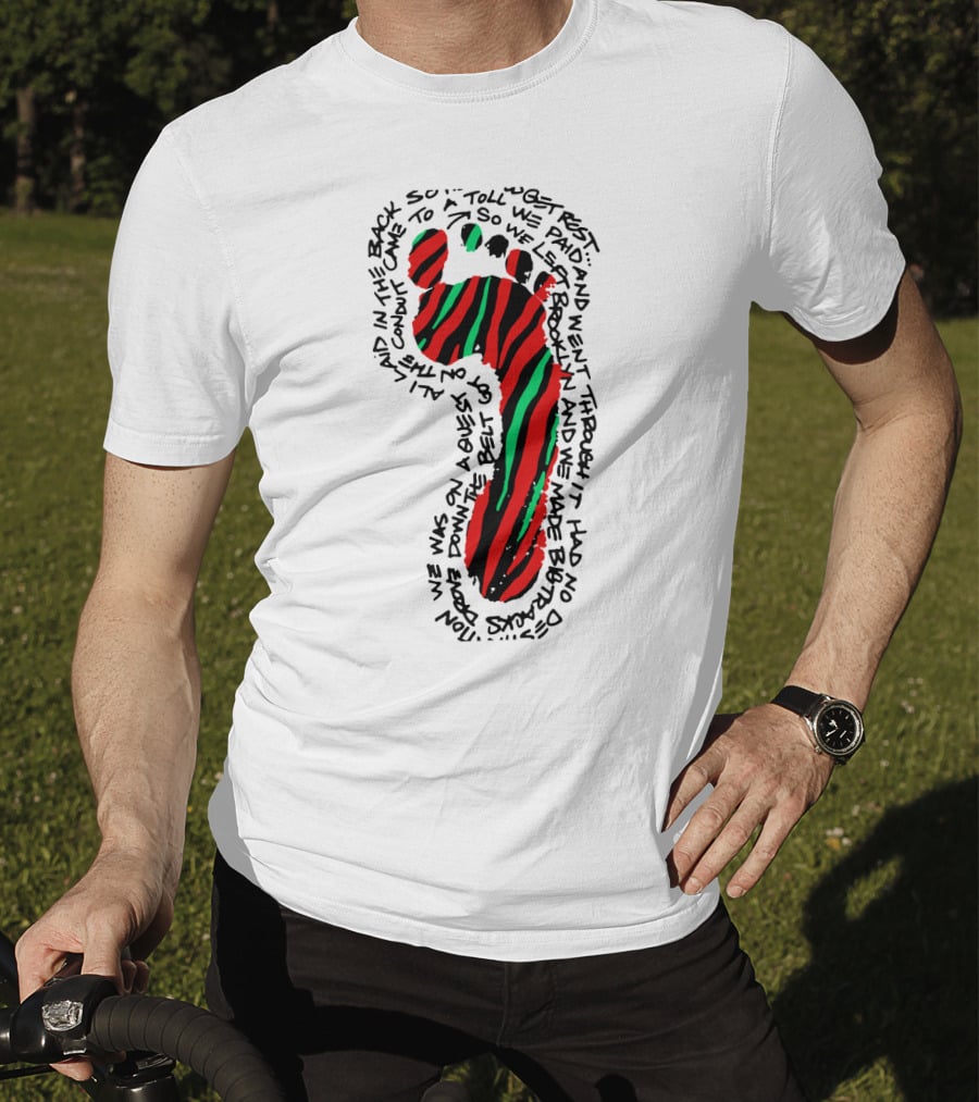 A Tribe Called Quest Footprint With Lyrics T-Shirt