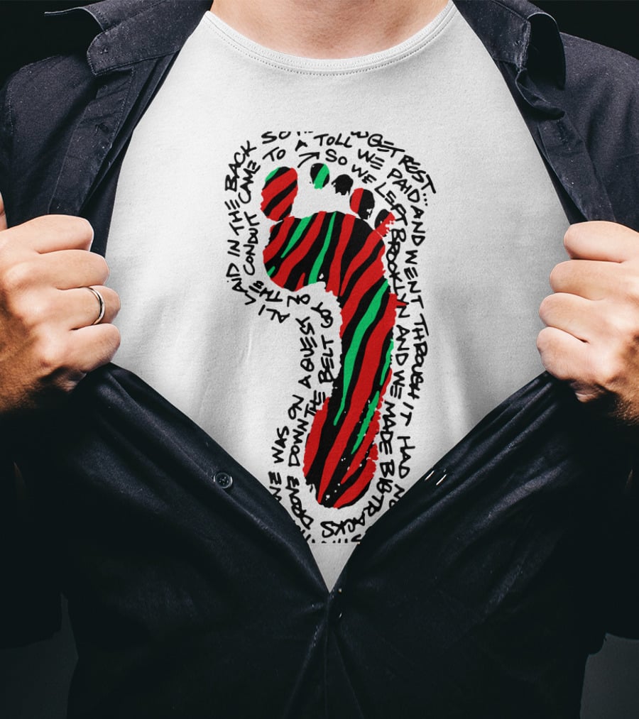 A Tribe Called Quest Footprint With Lyrics T-Shirt