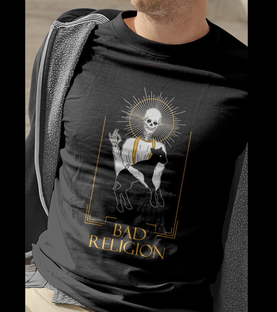 Bad Religion Skeleton And Goat Iconography T-Shirt