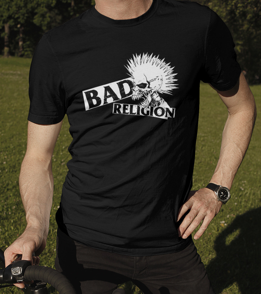 Bad Religion Punk Skull Mohawk T-Shirt