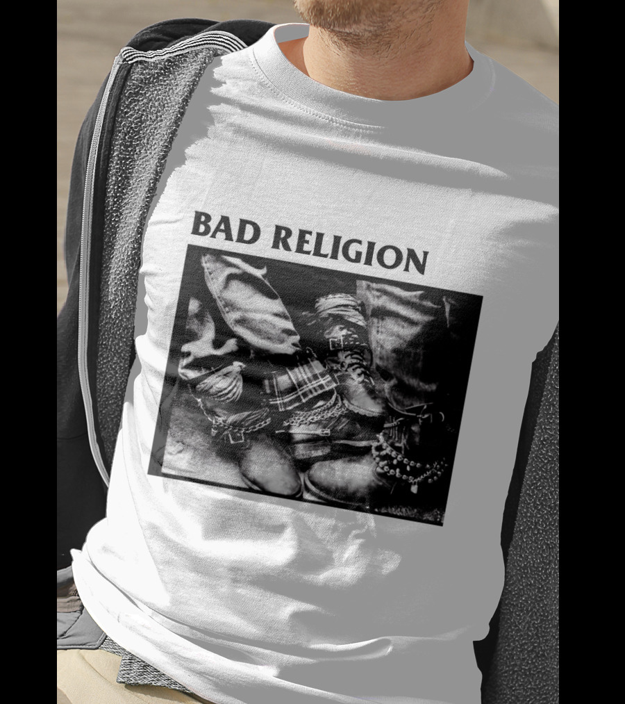 Bad Religion Band Punk Rock Boot Chains And Plaid Pants T-Shirt