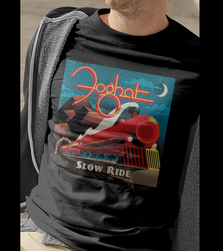 Foghat Slow Ride Retro Train T-Shirt