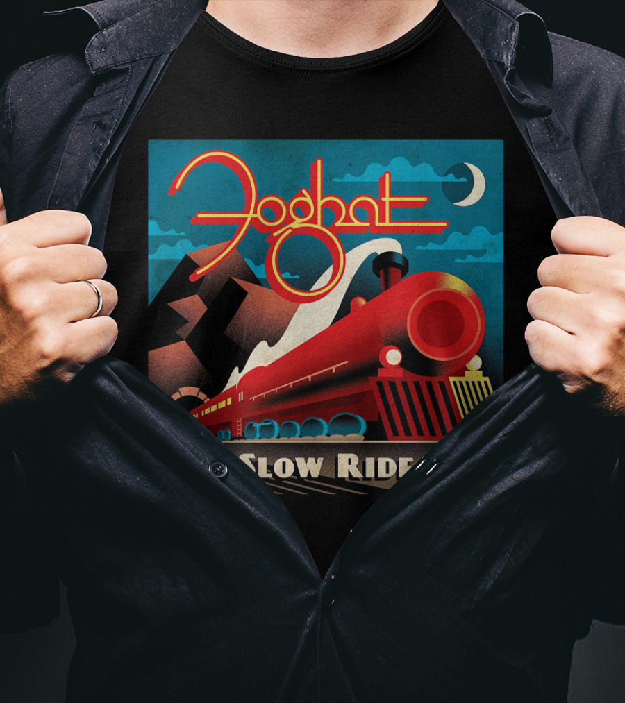 Foghat Slow Ride Retro Train T-Shirt