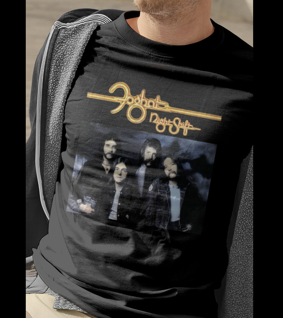 Foghat Night Shift Band Photo Album Cover T-Shirt