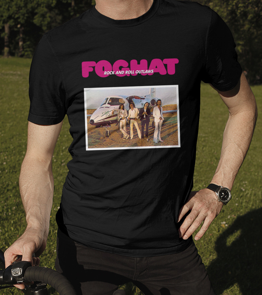 Foghat Rock And Roll Outlaws Band Jet Scene T-Shirt